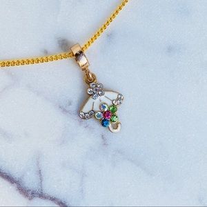 Umbrella Pendant Gold Chain Necklace
